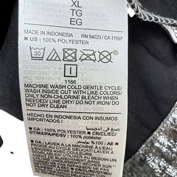 OLD NAVY Metallic Silver Top Size XL Womens Evening Party Poets Blouse NWT - Picture 12 of 12